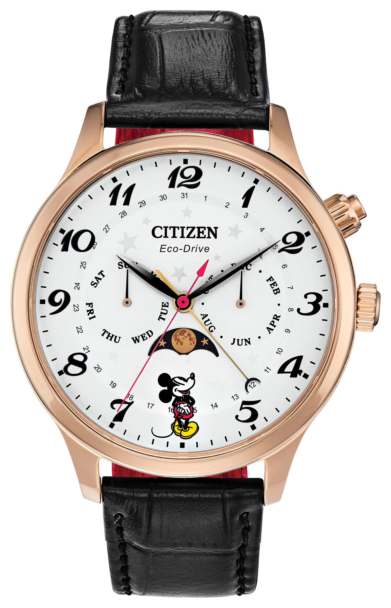 Mickey Mouse White Dial Leather Strap AP1053-15W | CITIZEN